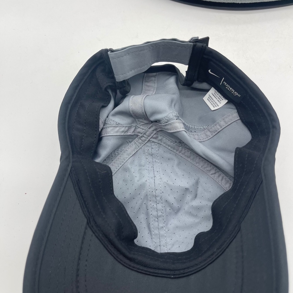 Nike 679421-065 OSFM Grey Featherlight Dri-FIT‎ Summer Running Hat Strapback Cap - Picture 10 of 11
